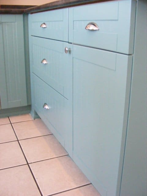 teal-aqua-Kitchen-Cabinets