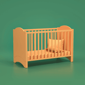 mini-crib-image-with-wooden-frame