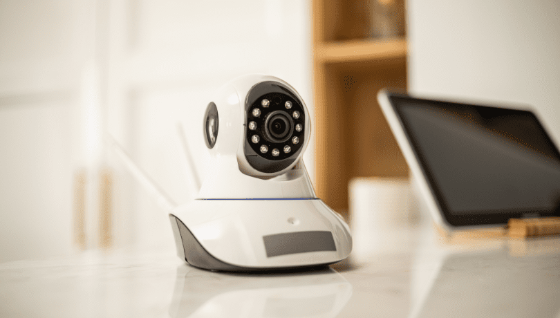 security-camera-placed-on-a-table