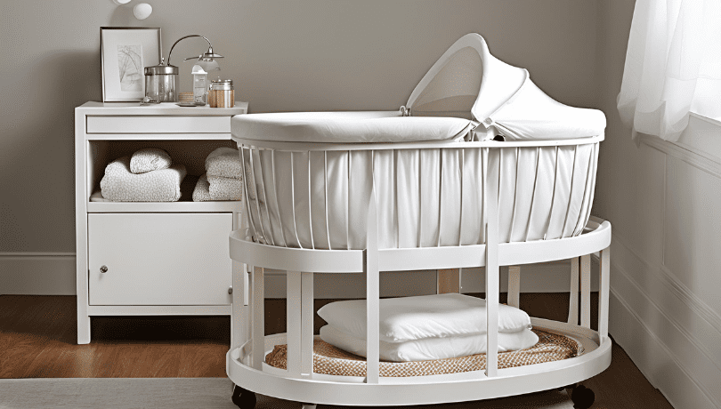 white-bassinet-with-canopy-placed-in-a-bedroom