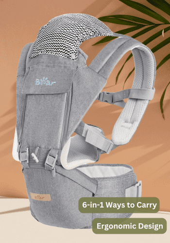 Bear 6-in-1 Baby Carrier with Hip Seat